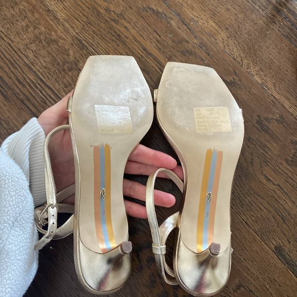 Sam Edelman Rayelle Kitten Heel BUNDLE silver and gold size 7 - Picture 2 of 5